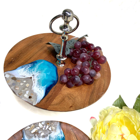Beach-Theme Two-Tiered Cake Stand