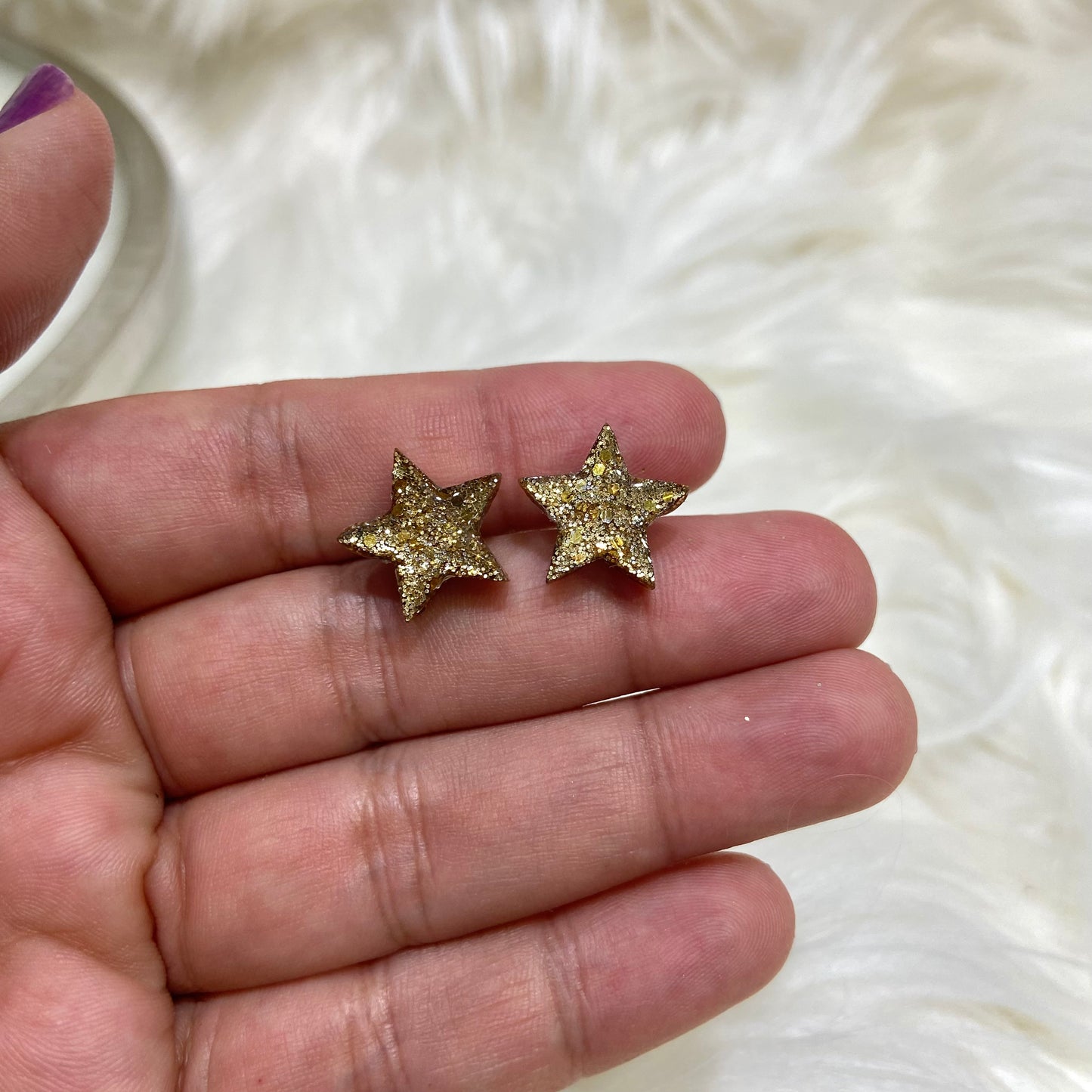 Gold Star Stud Earrings