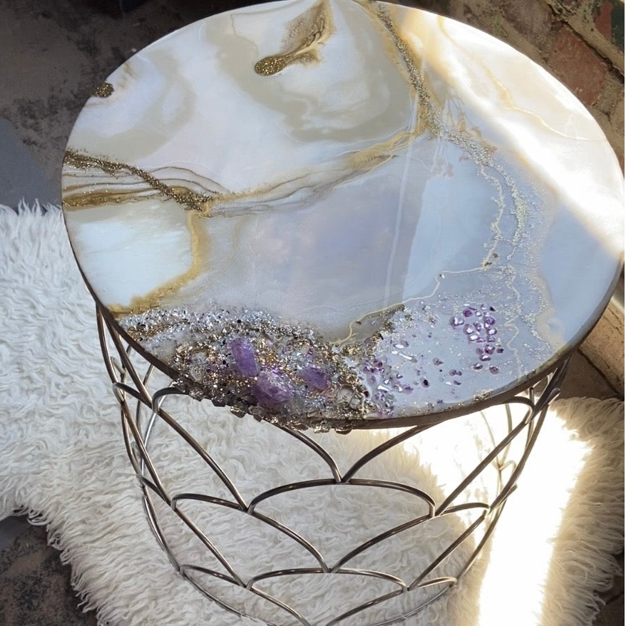 Amethyst Bloom Accent Table