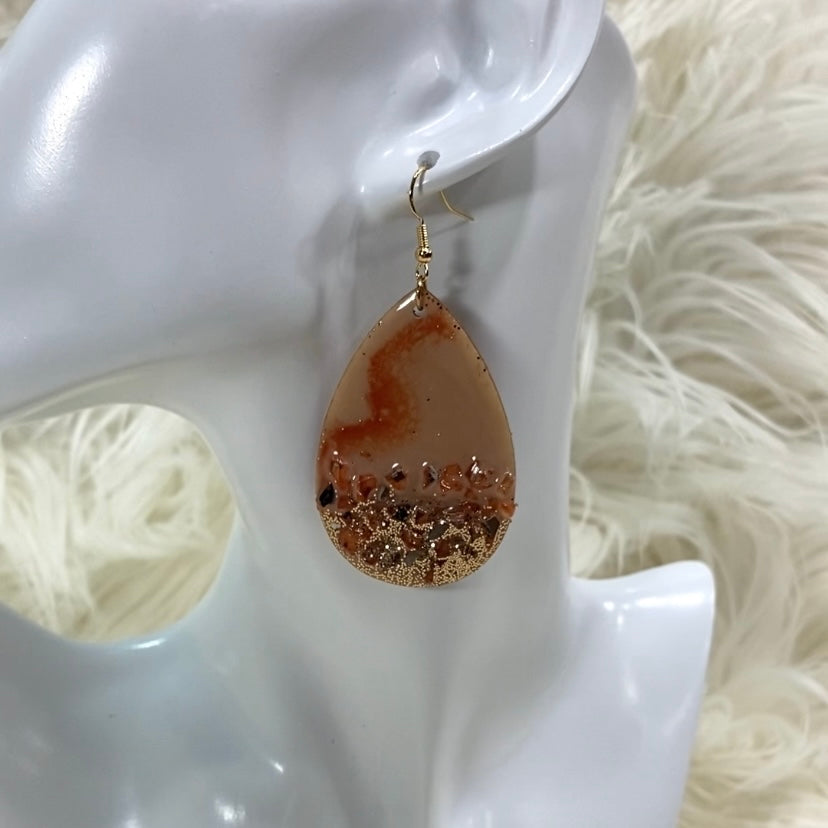 Pumpkin Spice Teardrop Earrings