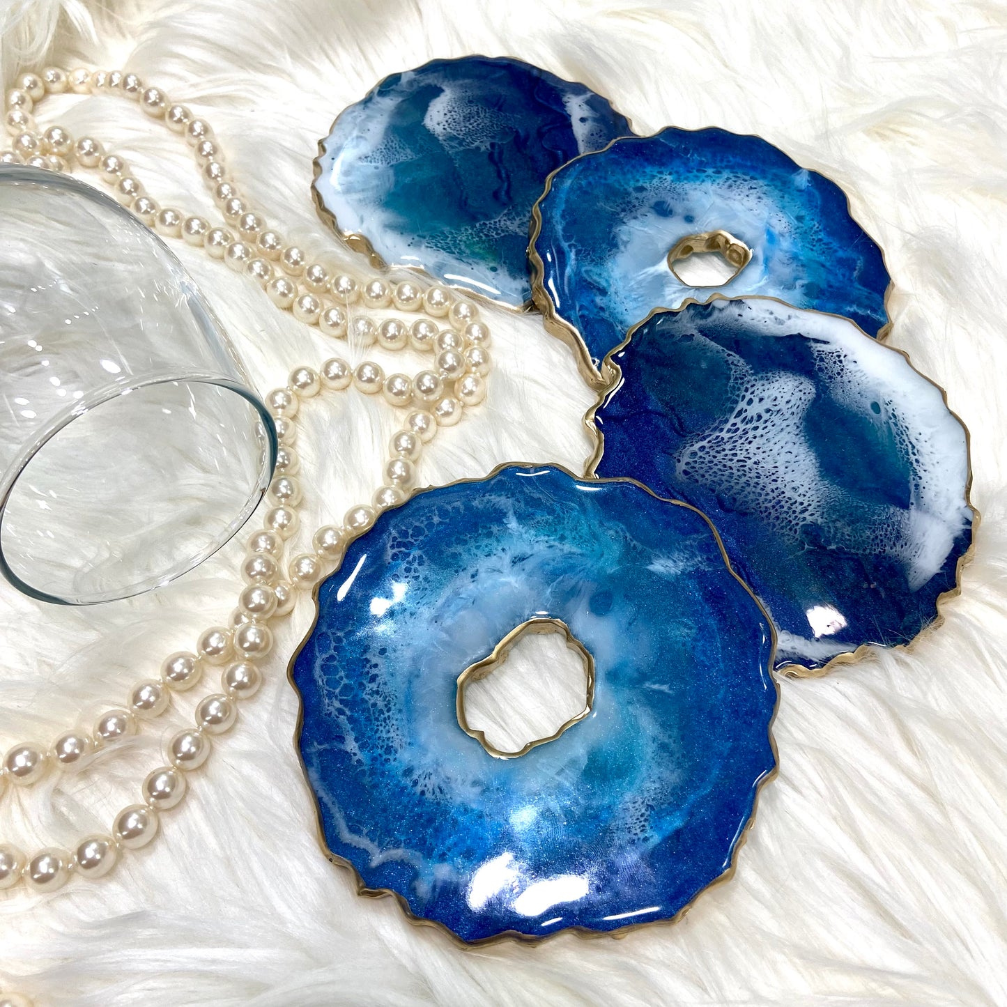 Ocean Theme Resin Coasters