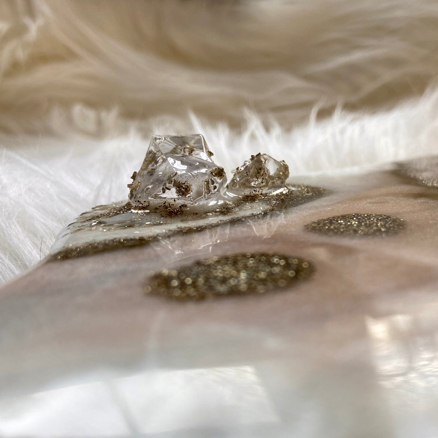 White Marble Serving Board - Olive Wood