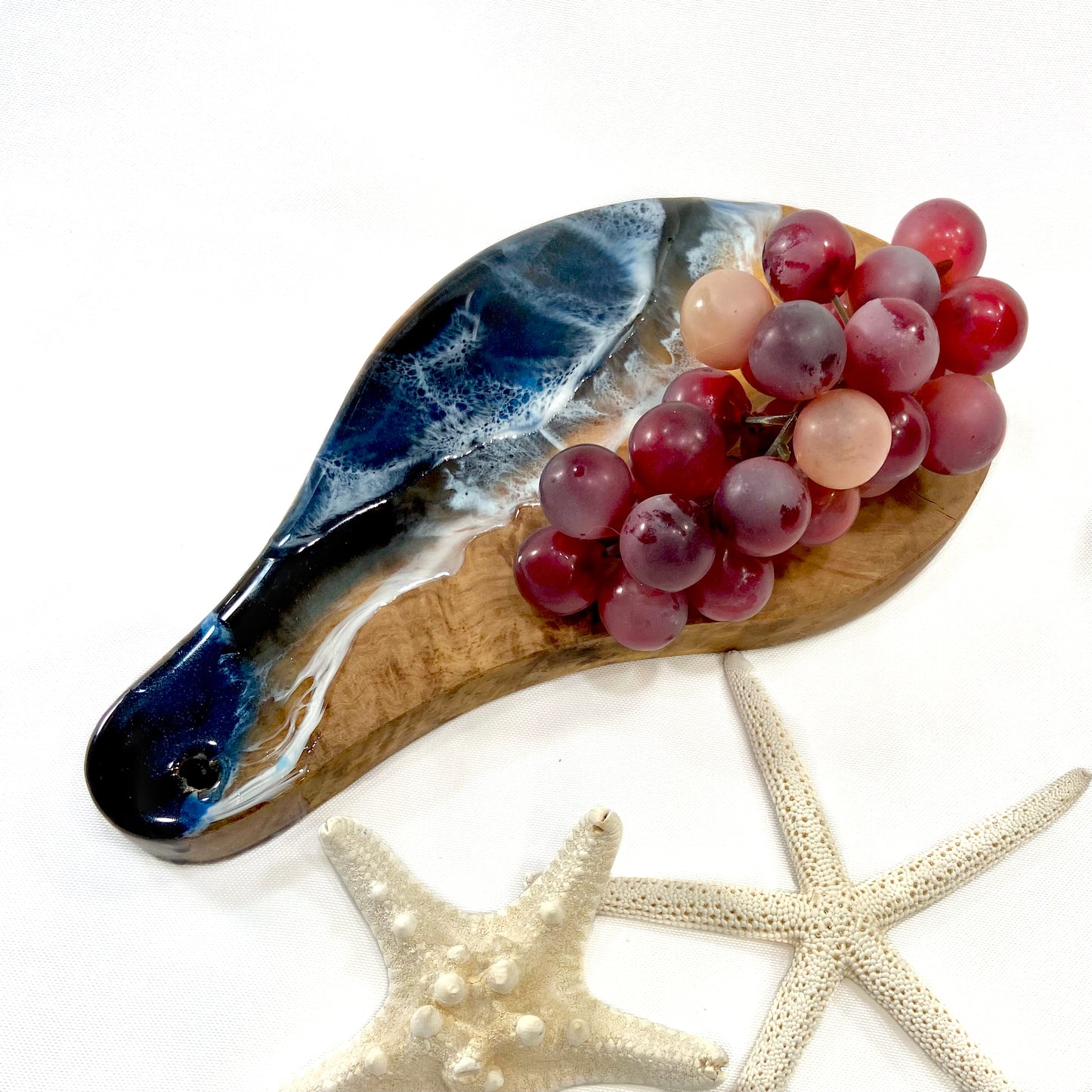 Small Olive Wood Serving Board - Ocean