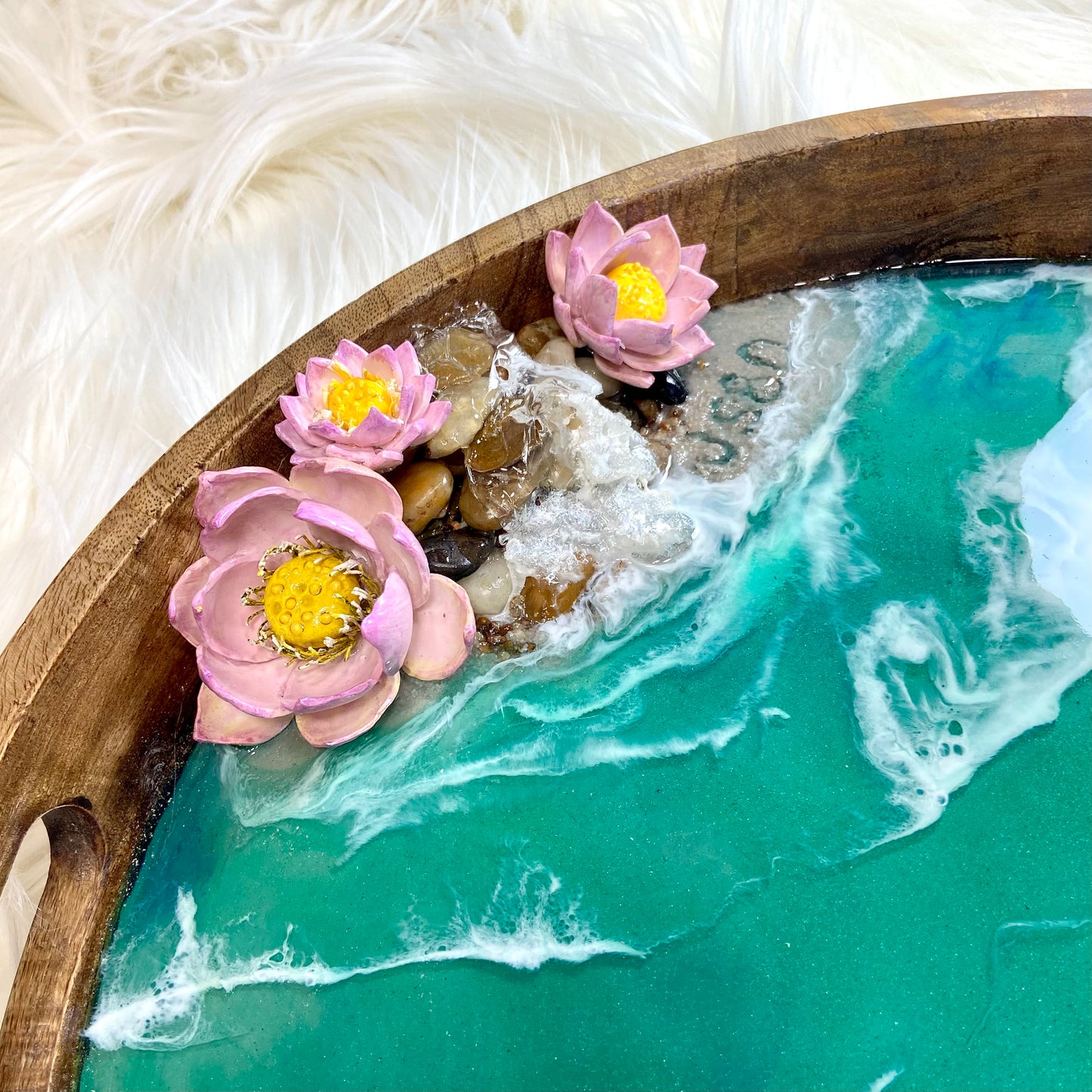 Custom and Personalized Lotus Pond Tray
