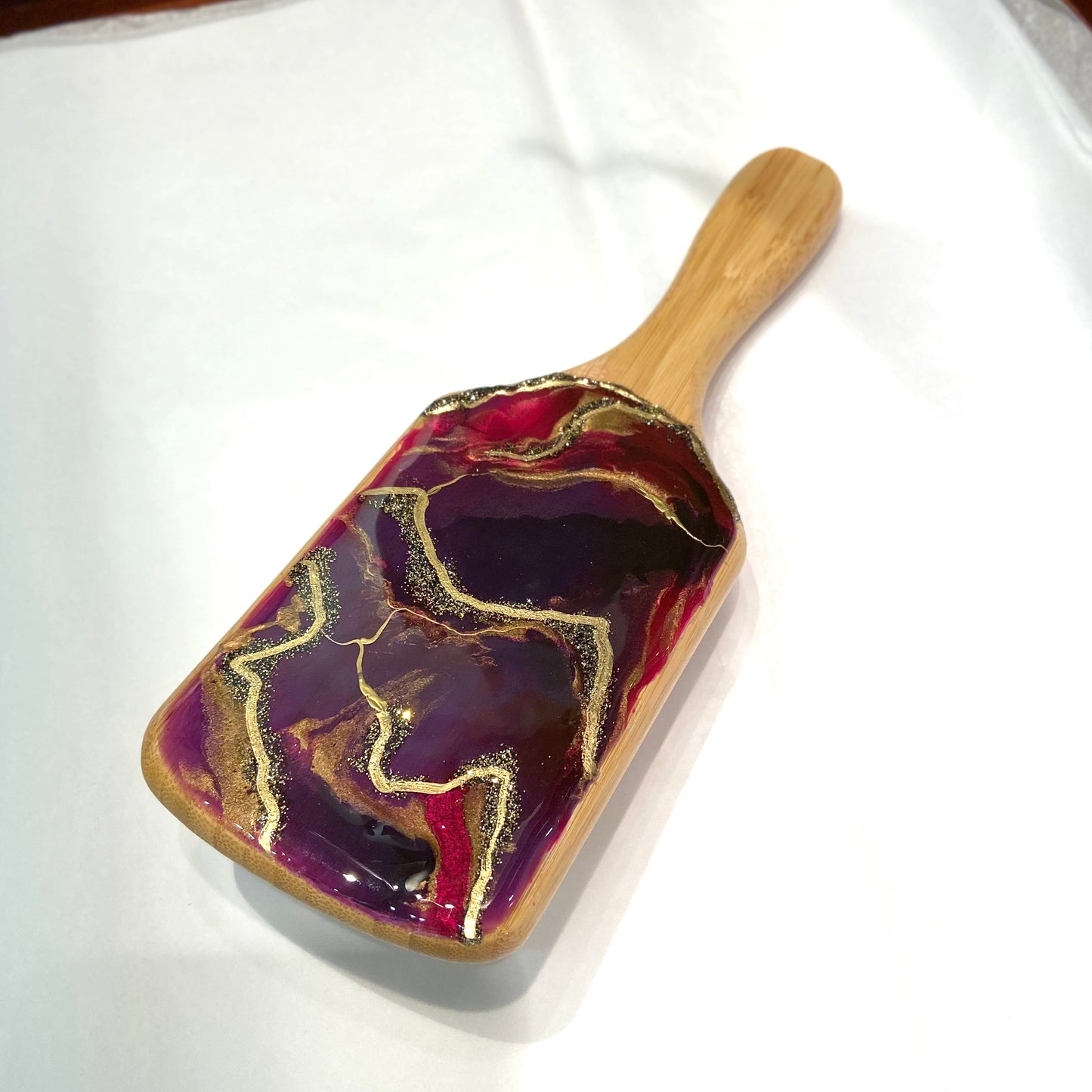 Detangling Spa Hairbrush with Resin Art - Assorted Colors