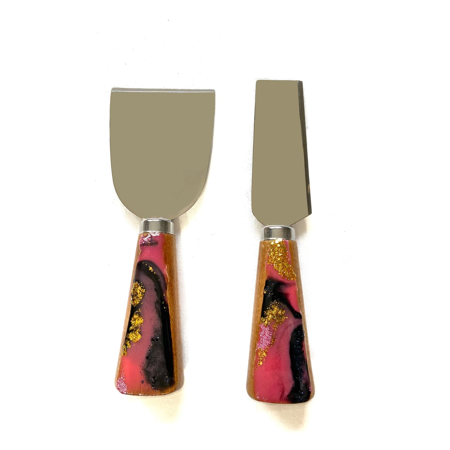 Hot Pink and Black Geode Serving Board - Large