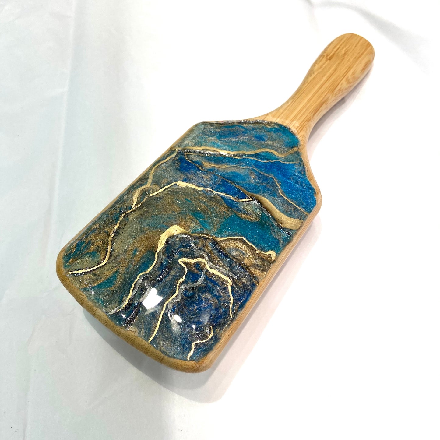 Detangling Spa Hairbrush with Resin Art - Assorted Colors