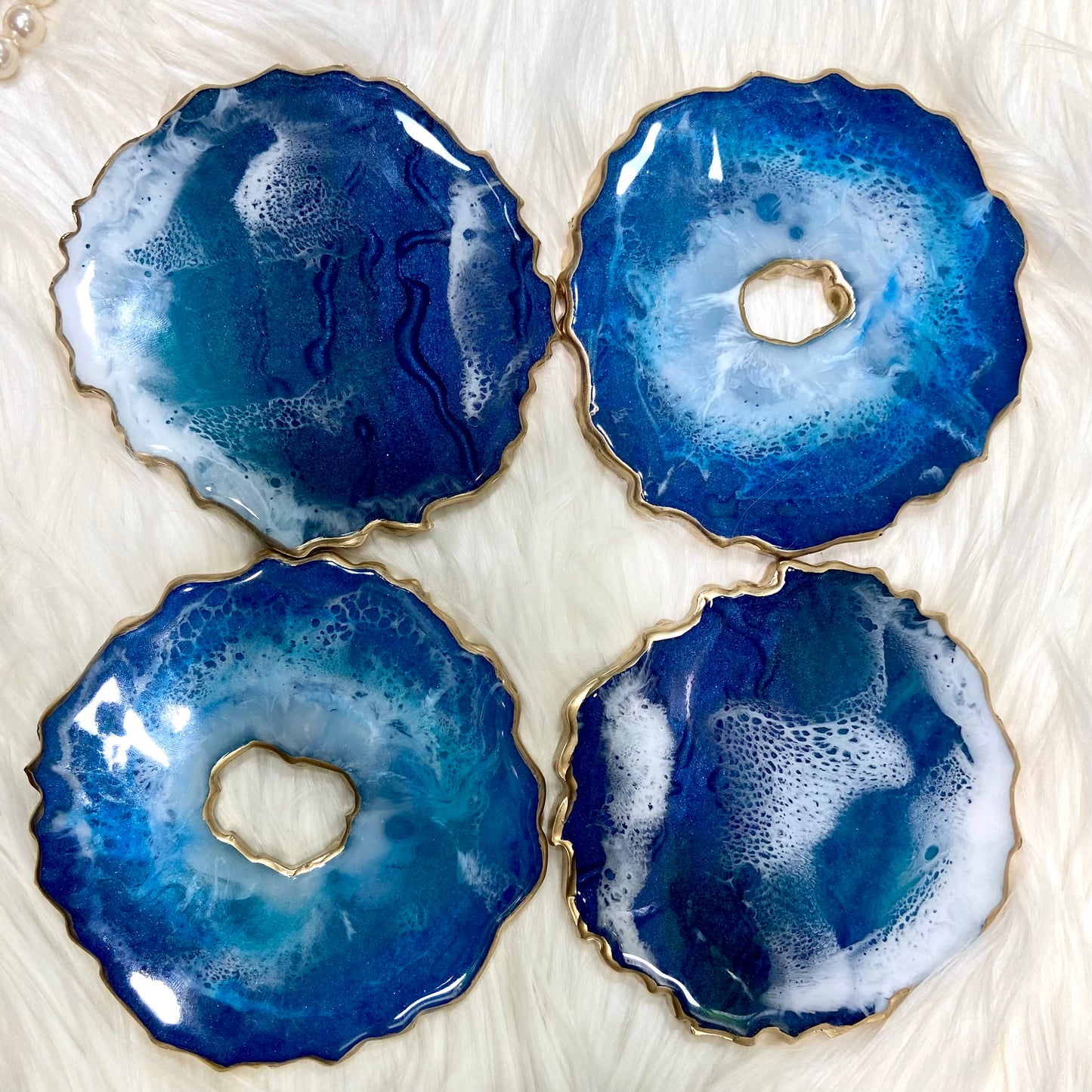 Ocean Theme Resin Coasters