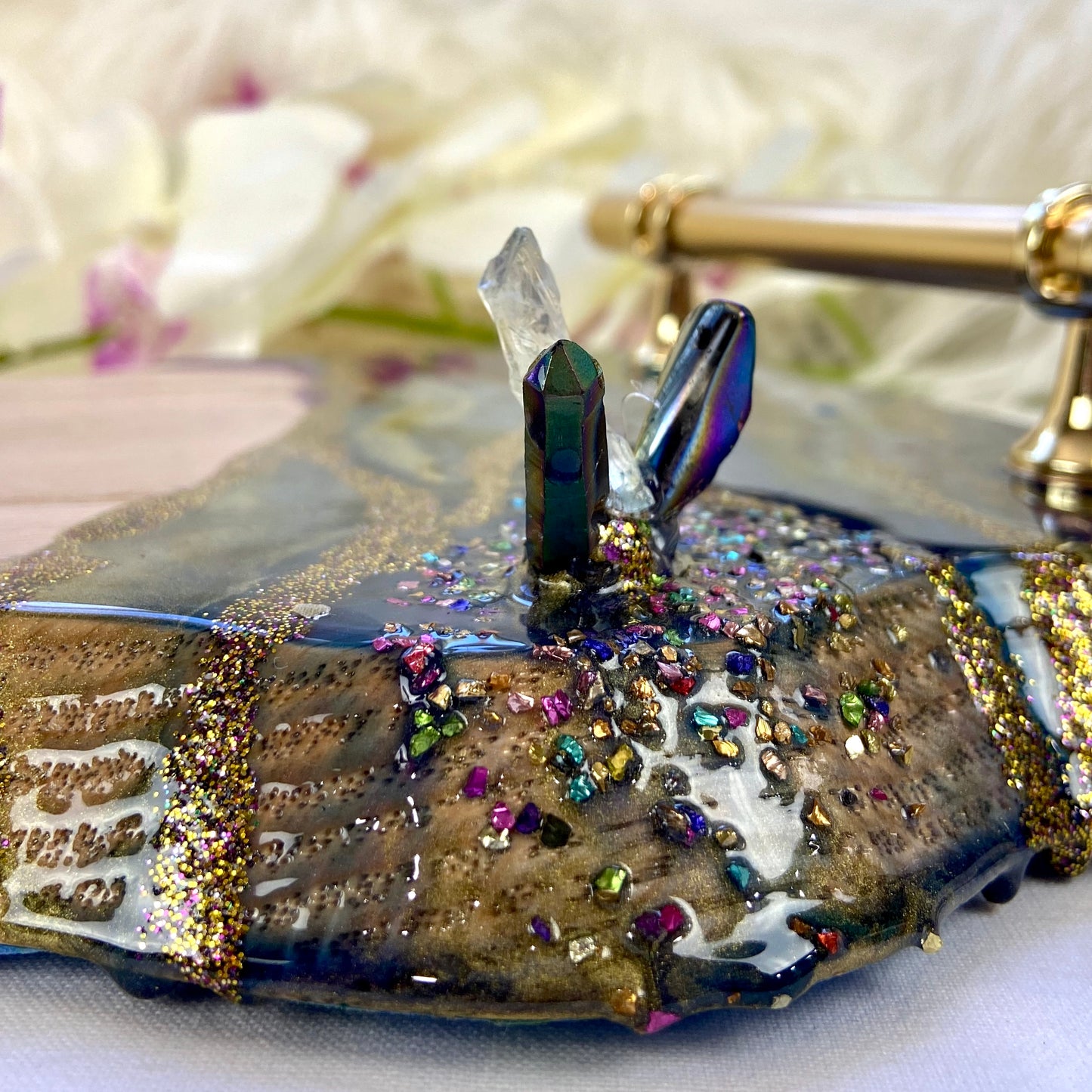 Resin Art Oak Tray