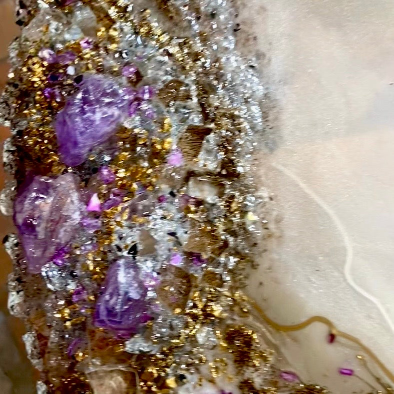 Amethyst Bloom Accent Table