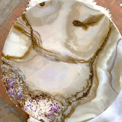 Amethyst Bloom Accent Table