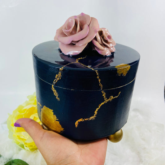 Midnight Bloom Kintsugi Keepsake Box