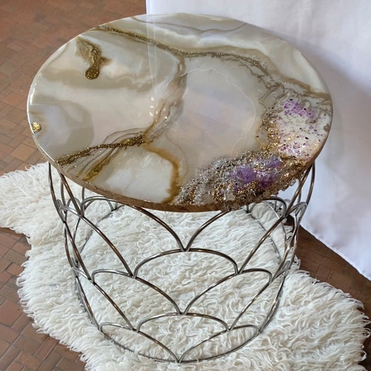 Amethyst Bloom Accent Table