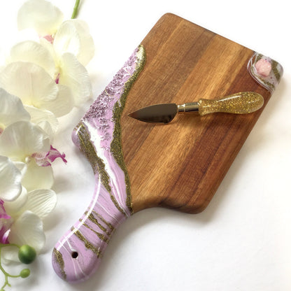 Diva Pink Geode Serving Board