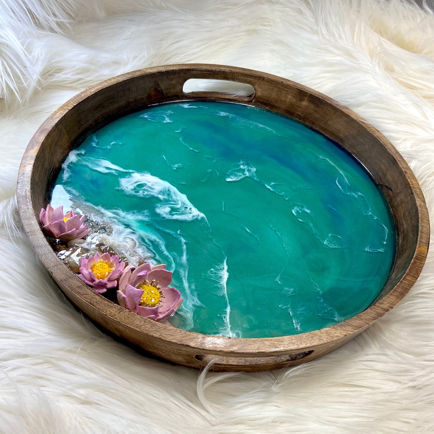 Custom and Personalized Lotus Pond Tray