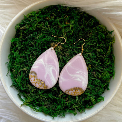 Pink Teardrop Earrings - Mamota Creative