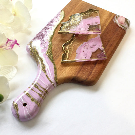 Diva Pink Geode Serving Board